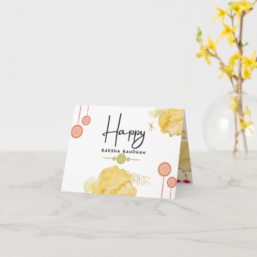 Carte Raksha Bandhan (Fleur jaune)