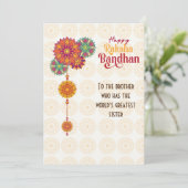 Carte Raksha Bandhan| Personnalisé | Texte modifia (Debout devant)