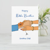 Carte Raksha bandhan pour soeur, Rakhi/ Rakhri (Debout devant)
