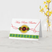 Carte Raksha Bandhan, Rakhi Wristband Festival (Fleur jaune)