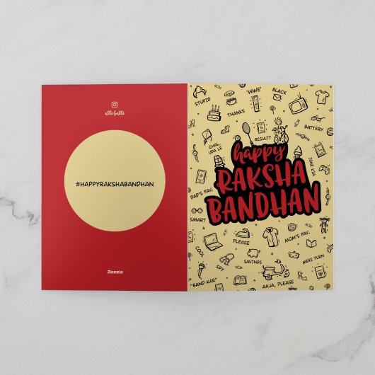 CARTE RAKSHABANDHAN (Mise à l'extérieur)