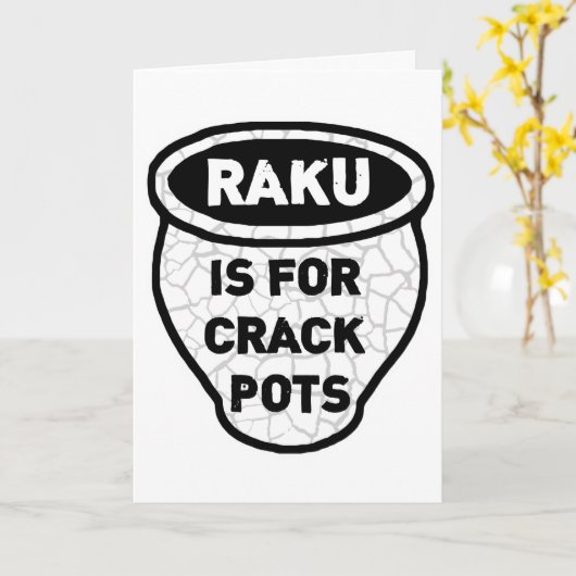 Carte Raku est pour Crack Pots Pots Potters (Fleur jaune)