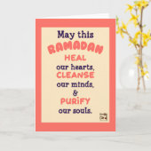 Carte Ramadan - Blessings (Fleur jaune)