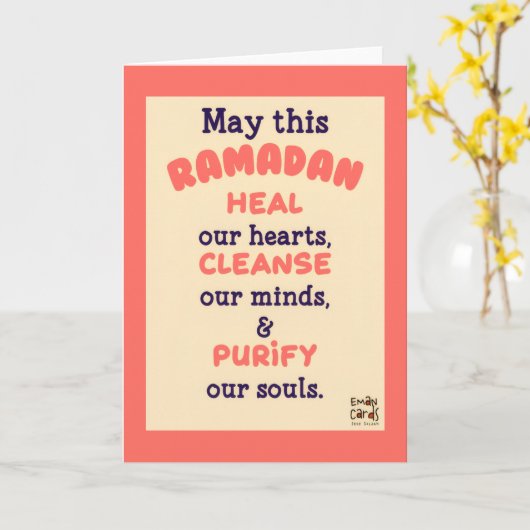 Carte Ramadan - Blessings (Fleur jaune)