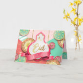 Carte Ramadan (décoré à tous les égards !) (Fleur jaune)