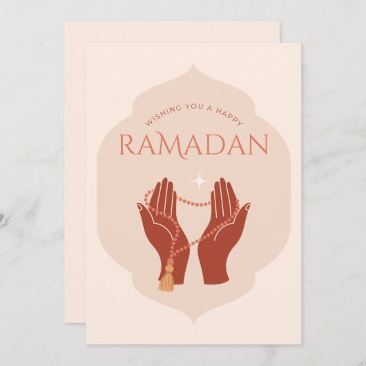 Carte Ramadan Élégante (Devant / Derrière)