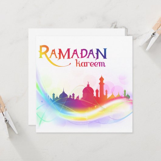 Carte Ramadan Kareem (Devant/Arrière en situation)