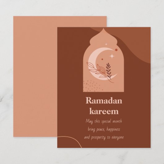 Carte Ramadan Kareem (Devant / Derrière)