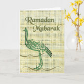 Carte Ramadan Moubarak (Fleur jaune)