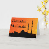 Carte Ramadan Mubarak (Fleur jaune)