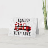 Carte Ramassage Camion Buffalo Plaid Coeur Saint-Valenti (Devant)