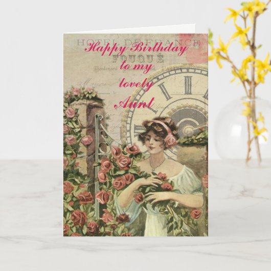 Carte Ramasseur rose de cru (Fleur jaune)