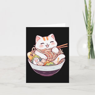 Carte Ramen Cat Kawaii Neko Mignonne Chemise Anime Pour