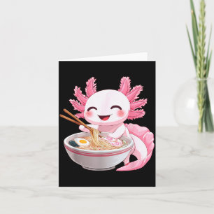 Carte Ramen d'axolotl d'anime kawaii