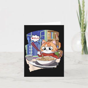 Carte Ramen Kawaii Cat Anime