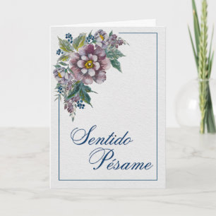 Carte Ramo de Peonías - Tarjeta de Condolencias