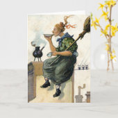 Carte Ramoneur ou sorcière (Fleur jaune)