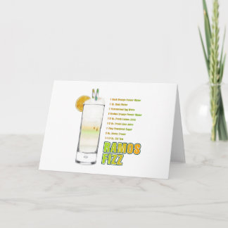 Carte Ramos Gin Fizz Cocktail Recette Art