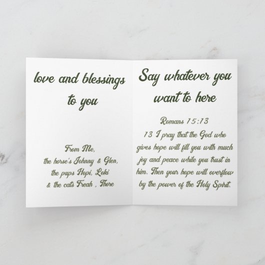 Carte ranch à cheval (Intérieur)