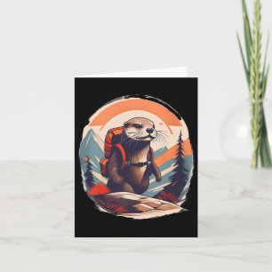 Carte Randonnée River Otter Backpacking Amoureux des ani