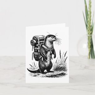 Carte Randonnée River Otter Backpacking Animaux animaux 