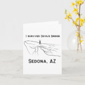 Carte Randonnée Sedona I Survived Devil's Bridge Hike Me (Fleur jaune)