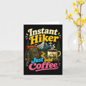 Carte Randonneur instantané, ajoutez simplement du café, (Fleur jaune)