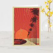 Carte Rangée de palmier (Fleur jaune)