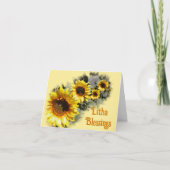 Carte Rangée de tournesols Litha Bénédictions du solstic (Devant)
