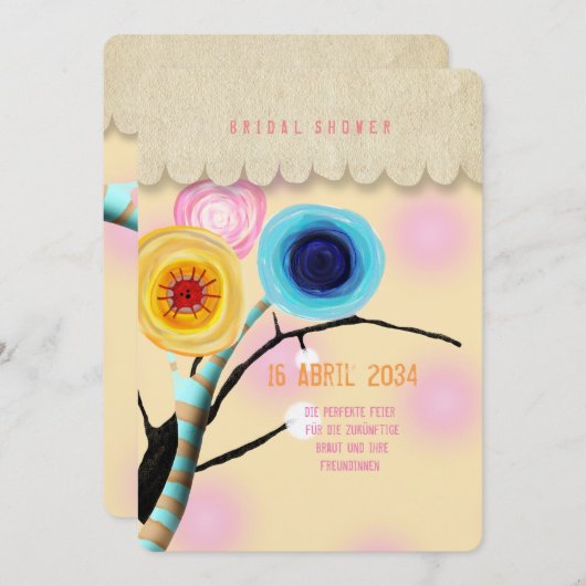 Carte Ranunculus boutonniere (Devant / Derrière)