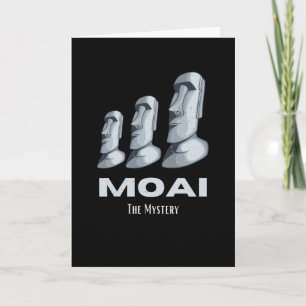 Carte Rapa Nui Moai Statues de l'île de Pâques Têtes Mys