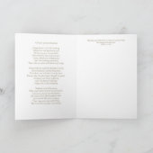 Carte Raphael de saint avec le poème et l'écriture (Intérieur)