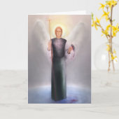 Carte Raphael de saint avec le poème et l'écriture (Fleur jaune)