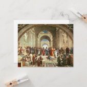 Carte Raphael - École d'Athènes, peinture d'art (Devant/Arrière en situation)