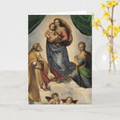 Carte Raphael - La Madone Sixtine, (Fleur jaune)