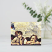 Carte Raphael : Putti, Détail de la Vierge Sixtine, (Debout devant)