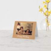 Carte Raphael, Sistine Cherub, Joyeux anniversaire (Fleur jaune)