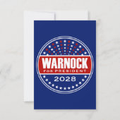 Carte Raphael Warnock pour Président 2028 (Dos)