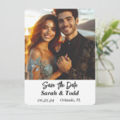 Carte Rappel de Date à Plat (Debout devant)