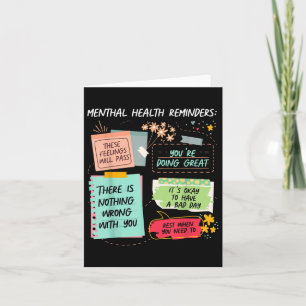 Carte Rappel en santé mentale Santé mentale Inspiration