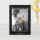 Carte Rappelez-vous les jours (Fleur jaune)