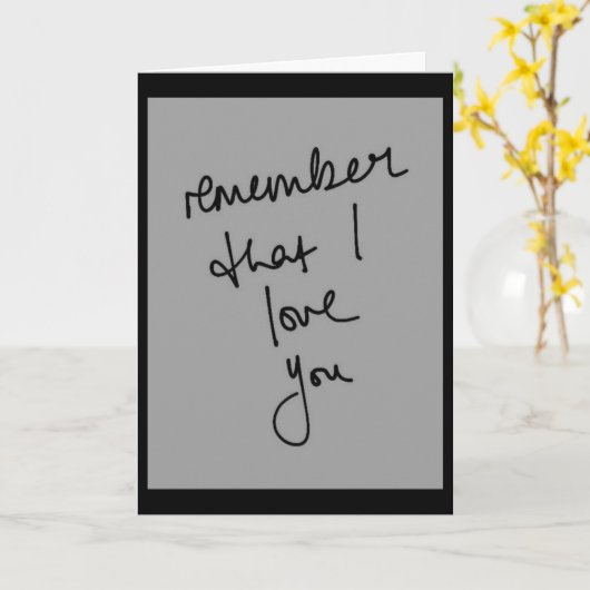 CARTE RAPPELEZ-VOUS QUE J'AIME U-I MISS U TELLEMENT (Fleur jaune)