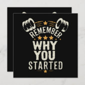 Carte Rappelle-Toi Pourquoi Tu As Commencé. Motivation d (Devant / Derrière)