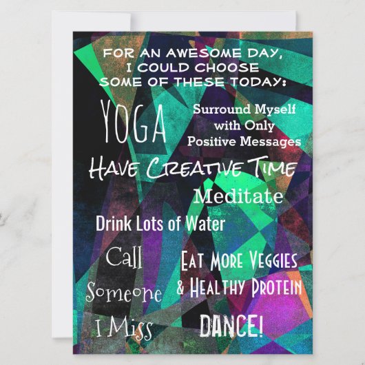 Carte Rappels d'auto-motivation pratiques pour une journ (Devant)