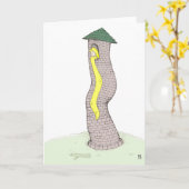 Carte Rapunzel dans sa tour (Fleur jaune)