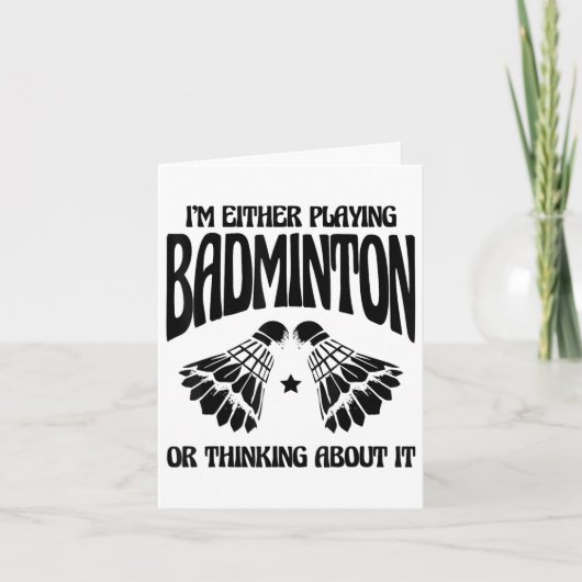 Carte Raquette de badminton pour maman (Devant)