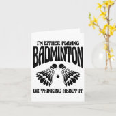 Carte Raquette de badminton pour maman (Fleur jaune)