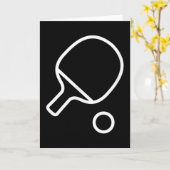 Carte Raquette De Tennis De Table Et Ball Retro Ping (Fleur jaune)