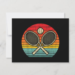 Carte Raquette de tennis Vintage Traversée Retro - Amate