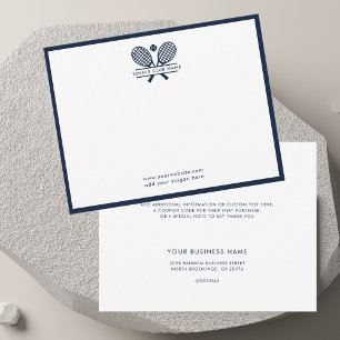 Carte Raquettes de tennis Icon Club Nom Marine Bleu Fron